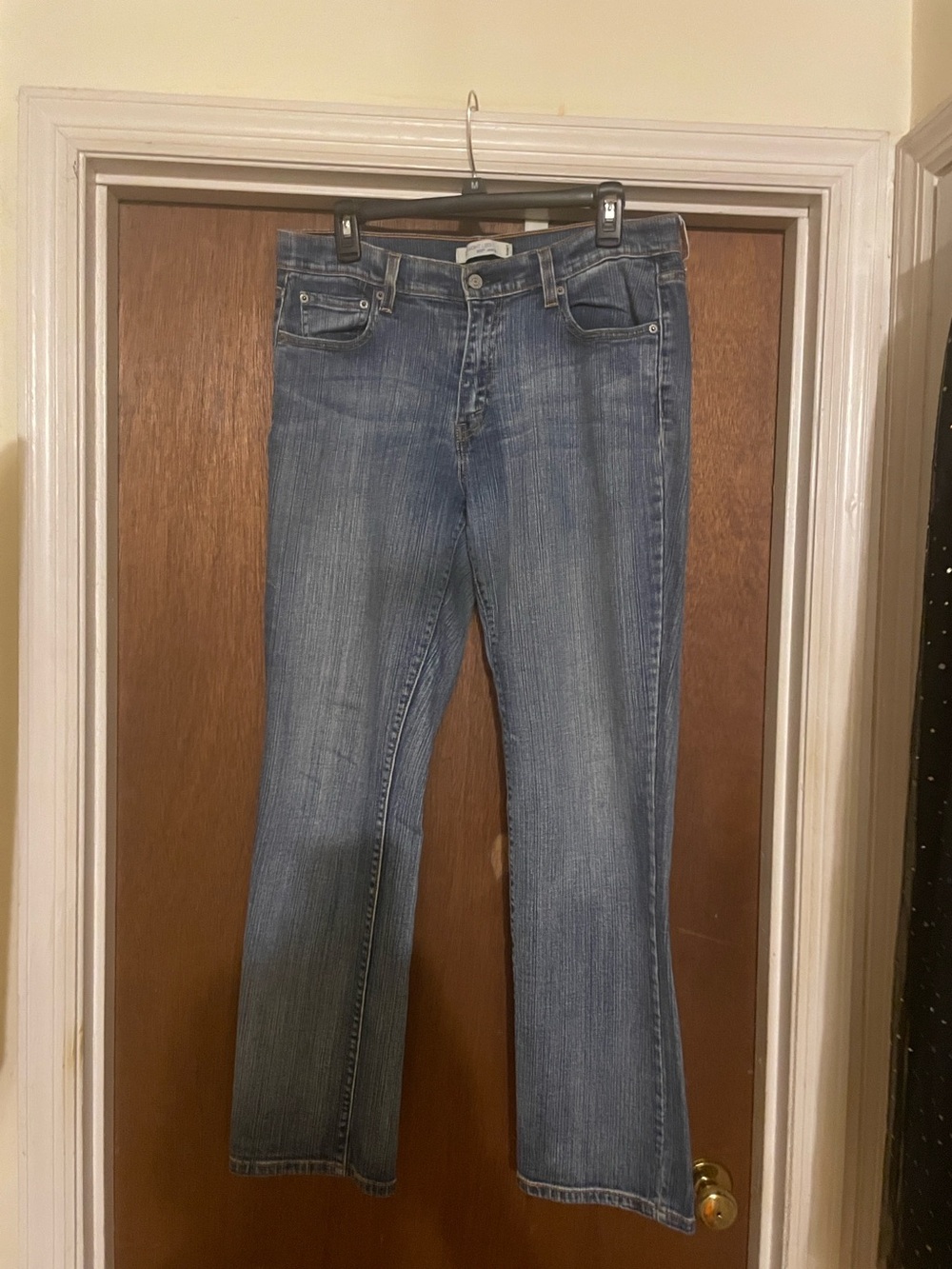 Levi's Blue Denim Jeans with Tan Leather Patch